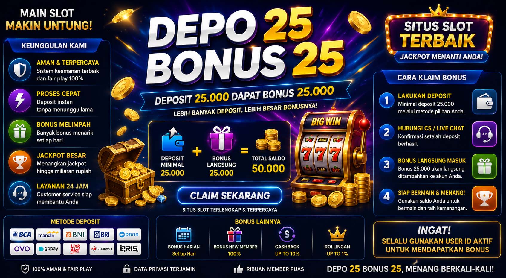depo 25 bonus 25
