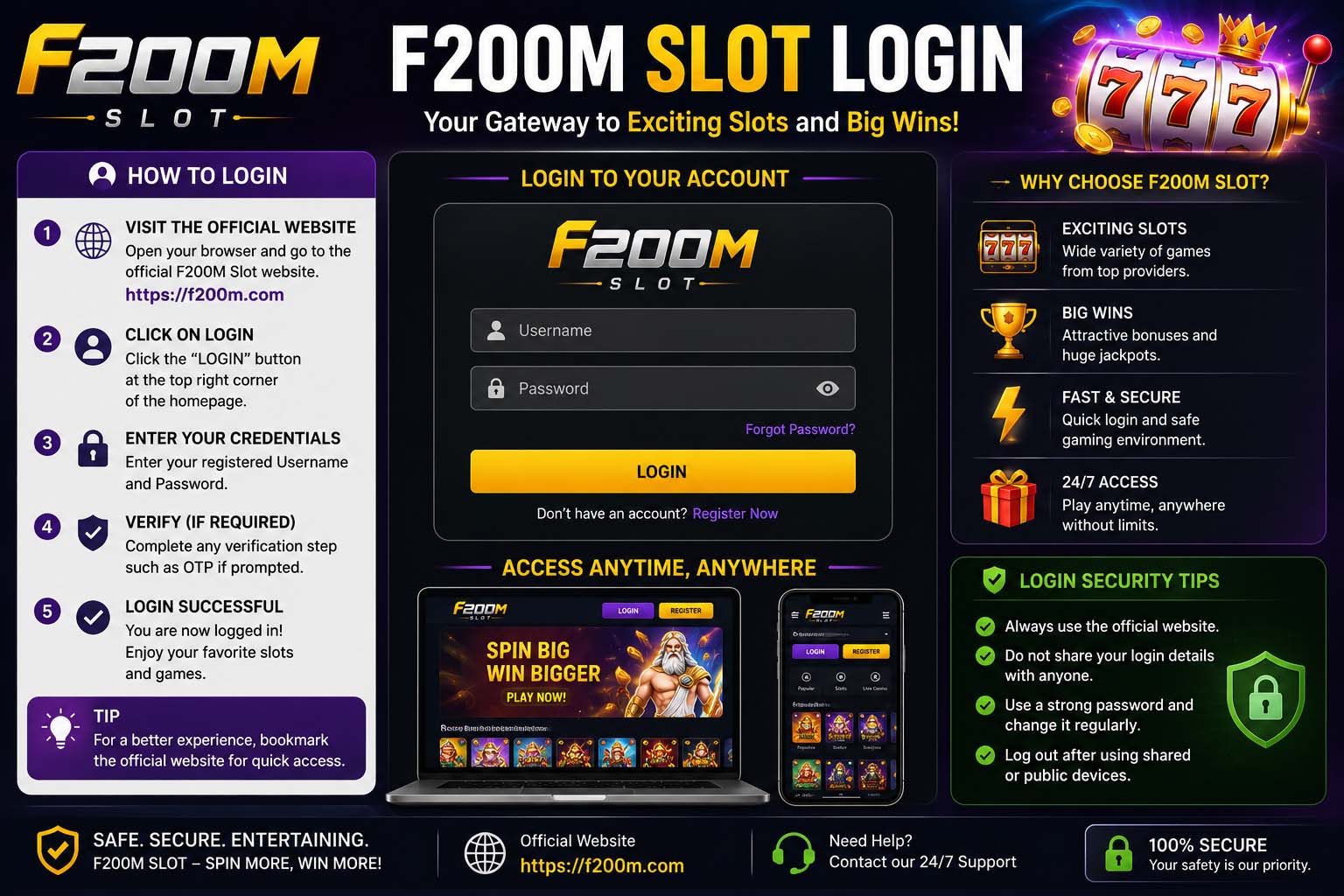 F200M Slot Login: Panduan Lengkap Login Aman dan Mudah Tahun 2026