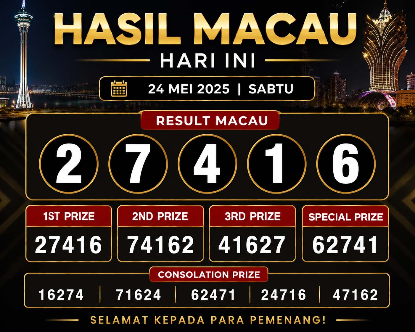 hasil macau hari ini